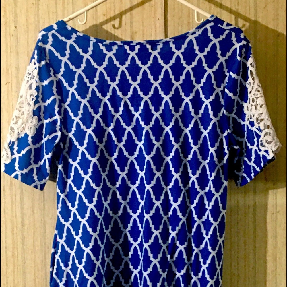 Blue simply southern dress size small short sleeve